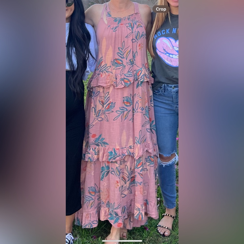 Free People Coral Anita Floral Summer Maxi - Picture 9 of 9
